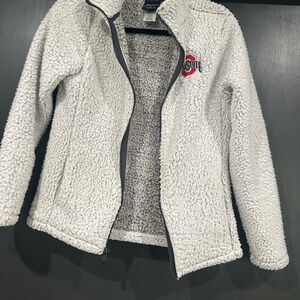 Women's White Sherpa Jacket
